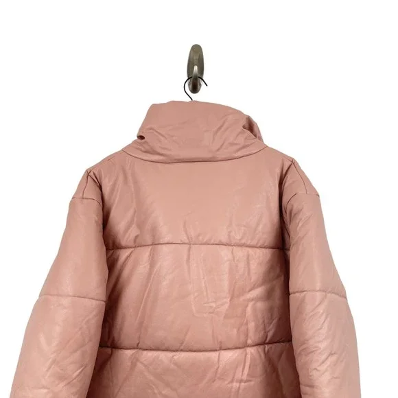 24.NWT Cami NYC Cecilia Vegan Leather Puffer Pink XL Polyurethane Faux Leather - Picture 5 of 12